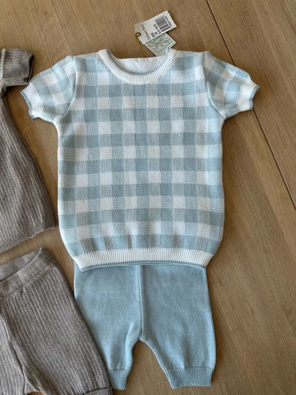 NWT Kids Matching Sets - Blue & Brown Knit Two-Piece Sets - Picture 3 of 12
